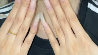 #159 - Natural long nails and hands show