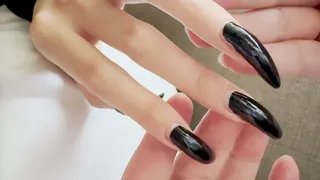 #160 - Man touching my hands and black nails