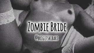 Zombie Bride (full vid) only in stockings and thong, hands tied to the chest, pussy play, blowjob, pov missionary, doggy and mutual orgasm while riding | 2k