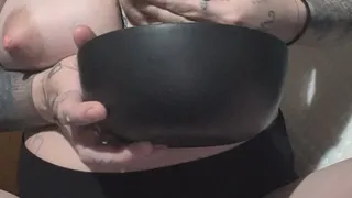 Expressing over a bowl