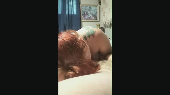 Hot slut sucks cock and drools cum