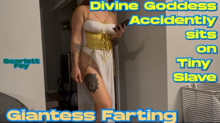 Giantess Goddess Accidently Sits and Farts on Tiny Minion