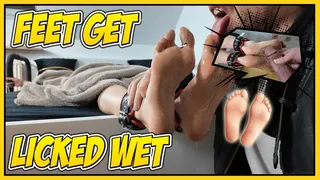 FEET GET LICKED WET | The Story of the Foot Criminal | Beautiful Girl gets his feet licked while tied up on the bed