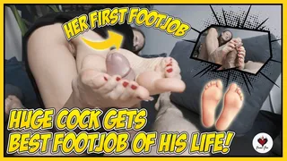 HUGE COCK GETS BEST FOOTJOB OF HIS LIFE! | DICK TIED OFF | SOLES | FEET | TOE JOB