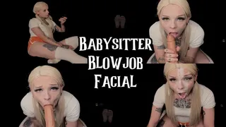 Baby Sitter Blowjob Facial