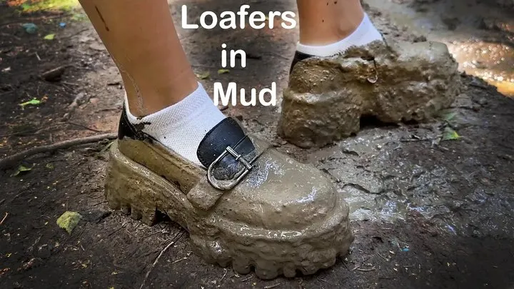 Platform Loafers in Mud, Shoes in Mud, Loafers in Mud, Platform Shoes in Mud, Heels in Mud