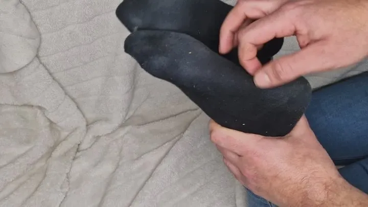 Tickling blacks socks