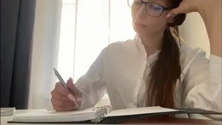 Watching my student stepsister orgasm