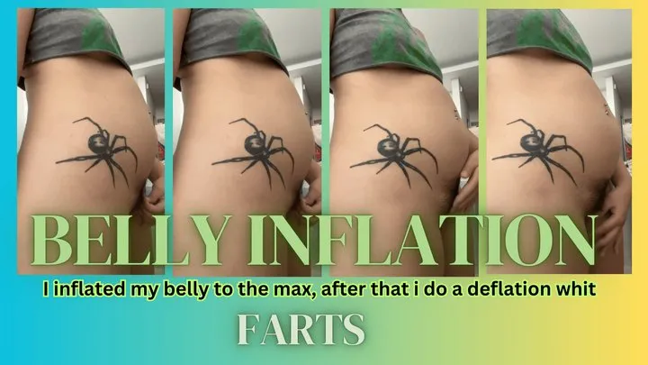 Belly inflation and deflation whit farts