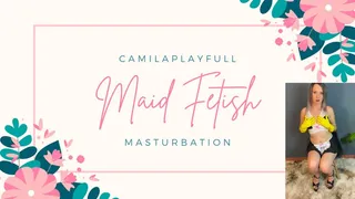 Maid fetish masturbation