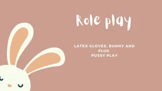 sexy bunny with gloves and plug