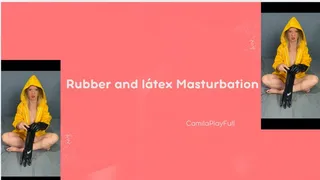 Rubber and latex masturbation