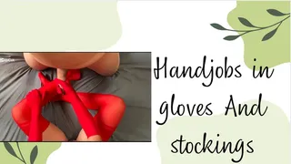 handjobs in long gloves red