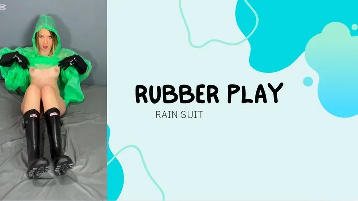 green rain suit rubber