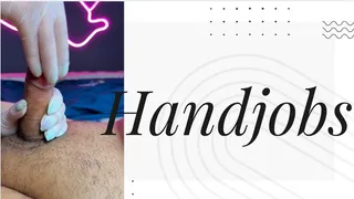 porn handjobs in medical latex glove