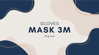 gas mask 3M and gloves masturbation