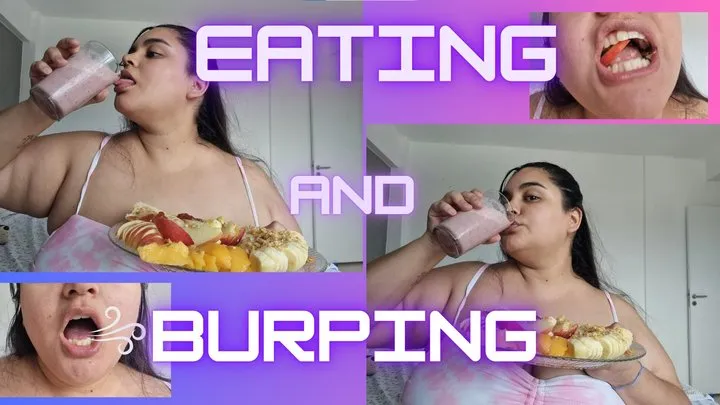 Eating and burping my breakfast after the gym