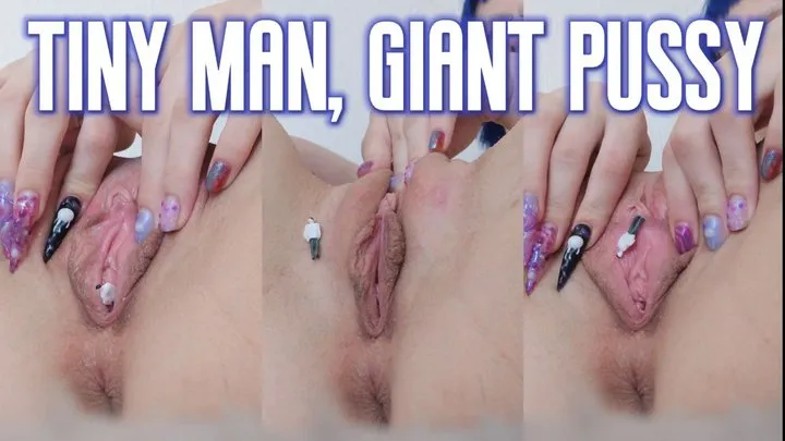 Exploring giantess' pussy