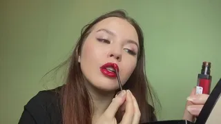 red lipstick