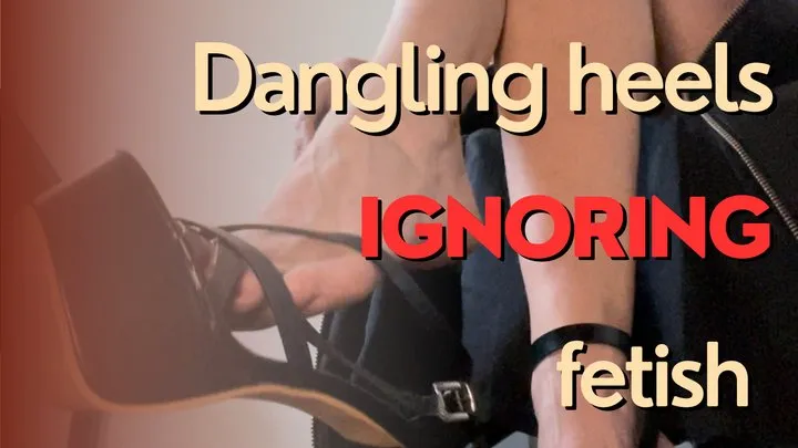 Cruel dangling high heel POV under Dominatrix Nicole's desk whilst ignoring slave on purpose