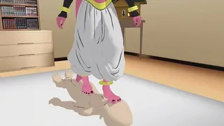 Majin 21 making krillin worship her feet