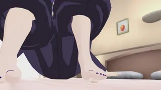 Giantess Shinobu Footjob