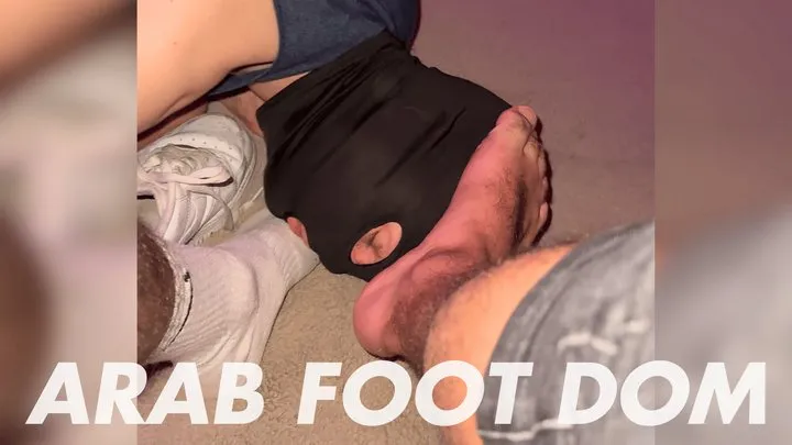 Human Doggy Slave Sniffs Sweaty Socks and Worships Arab Master's Feet