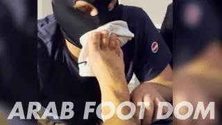 Arab Master Makes Slave Worship His Sneakers, Socks and Feet