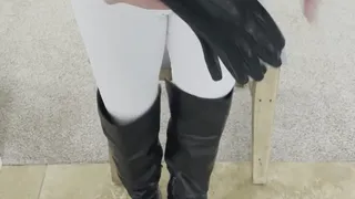 Tight White Jodhpurs and Leather Boots