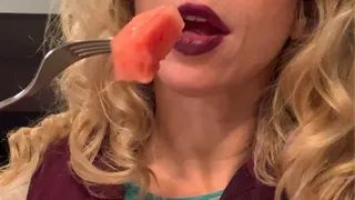 Watch me eat watermelon with a fork