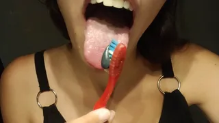 brushing my teeth