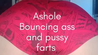 Ass worship, bouncing ass and pussy farts