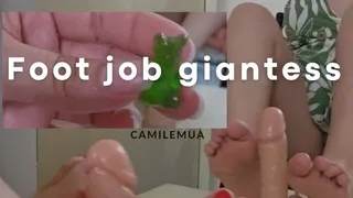 Foot job giantess