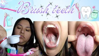 Brushing my teeth