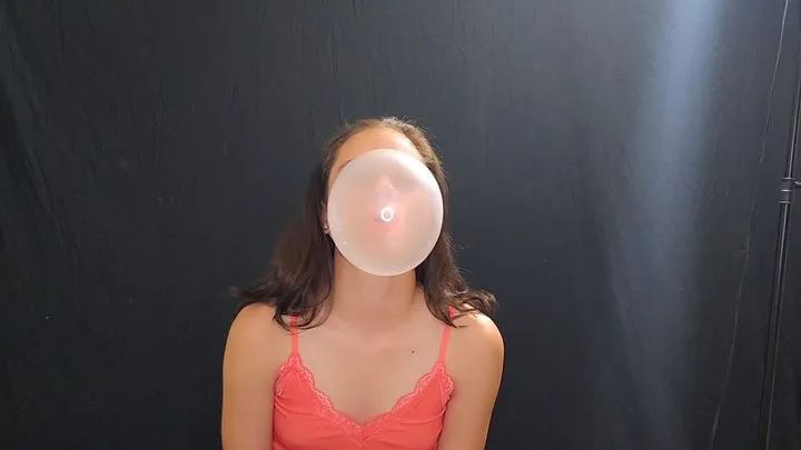 Barely legal teen 18+ blows bubbles for the first time