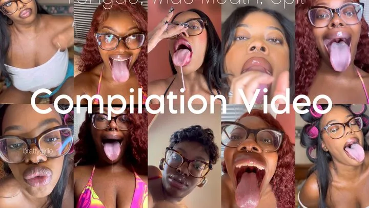 Tongue, Wide Mouth, Spit Compilation Video 2024