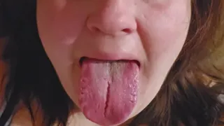 mouth open, tongue out waiting for you