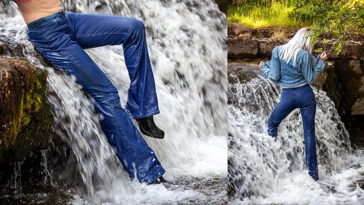 Waterfall jeans adventure - soaking my jeans and boots in waterfall