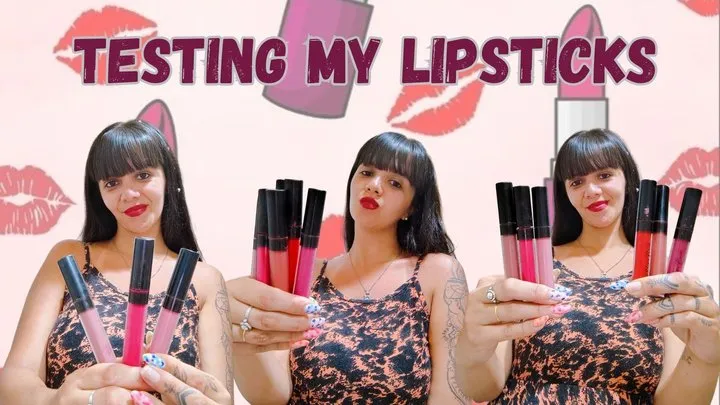 Testing my lipsticks