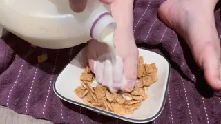 Foot Cereal Made Just for You - Cinnamon Toast Crunch, Served with My Fee